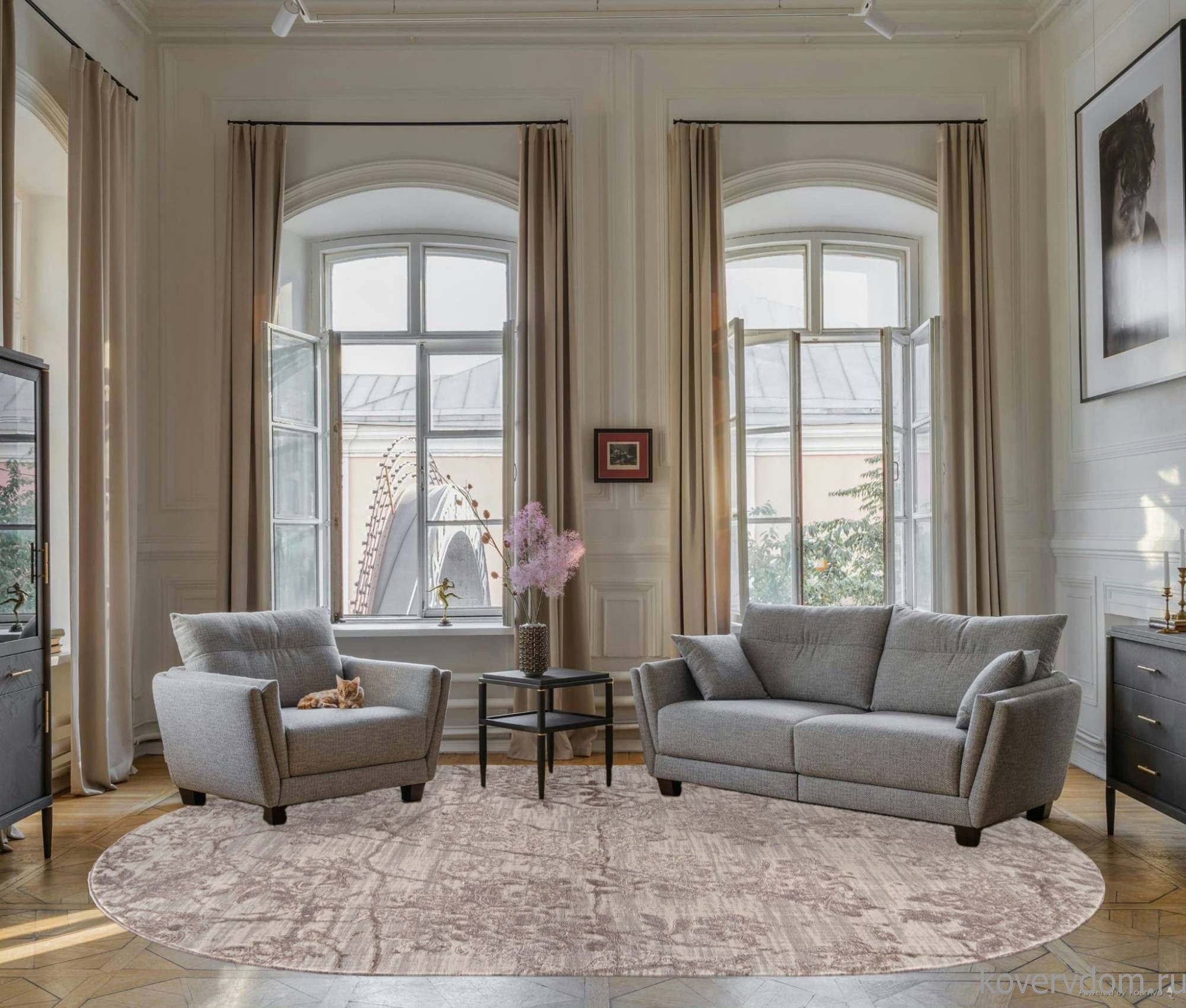 Ковер BRAND O2446 765 BEIGE / VIZON Овал Ковер BRAND O2446 765 BEIGE / VIZON Овал