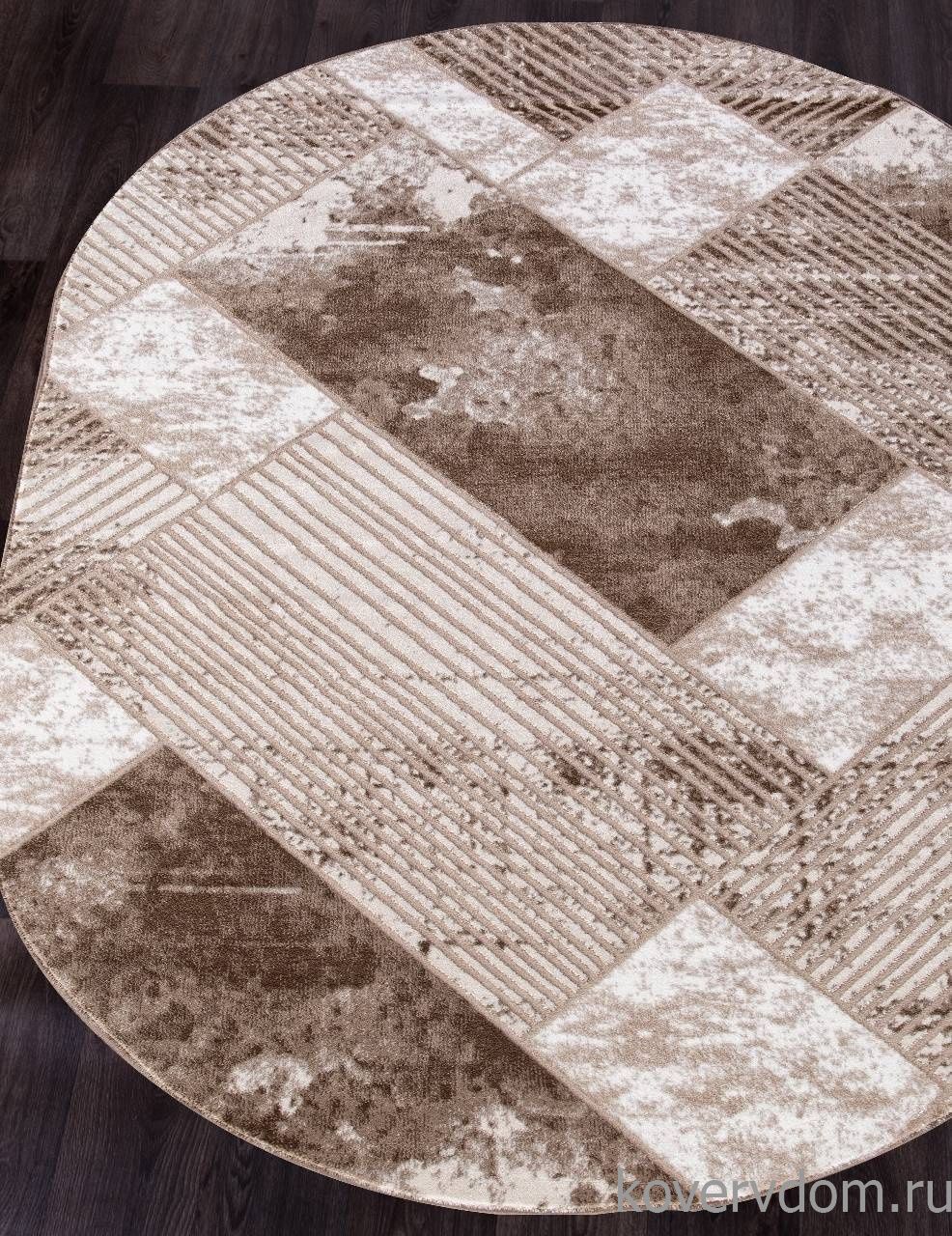 Ковер MARDAN 5024A VIZON SHRINK / BROWN Овал