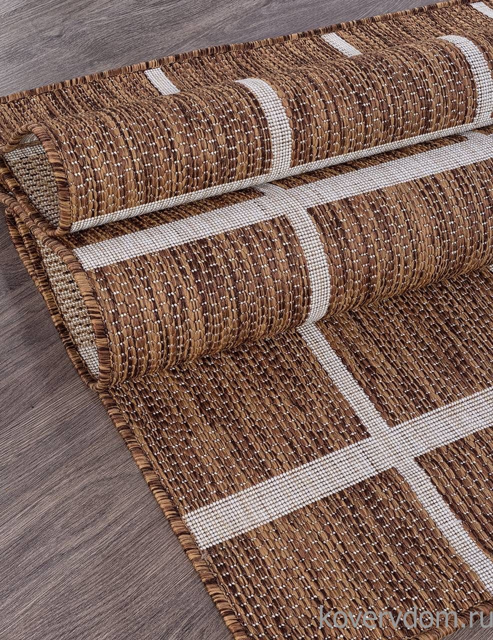 Ковер циновка VEGAS S004 BROWN-CREAM Ковер циновка VEGAS S004 BROWN-CREAM