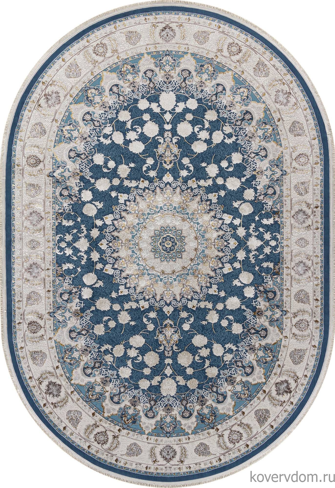 Ковер DELINA A050B D.BLUE / CREAM Овал Ковер DELINA A050B D.BLUE / CREAM Овал