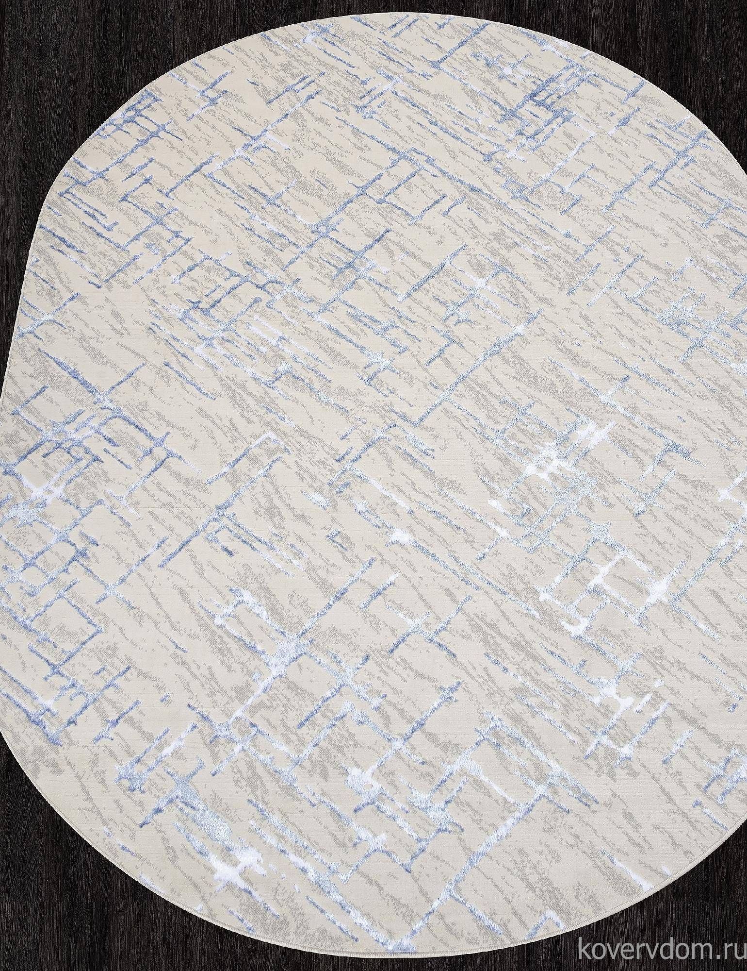 Ковер LIMAN F164 CREAM-BLUE Овал