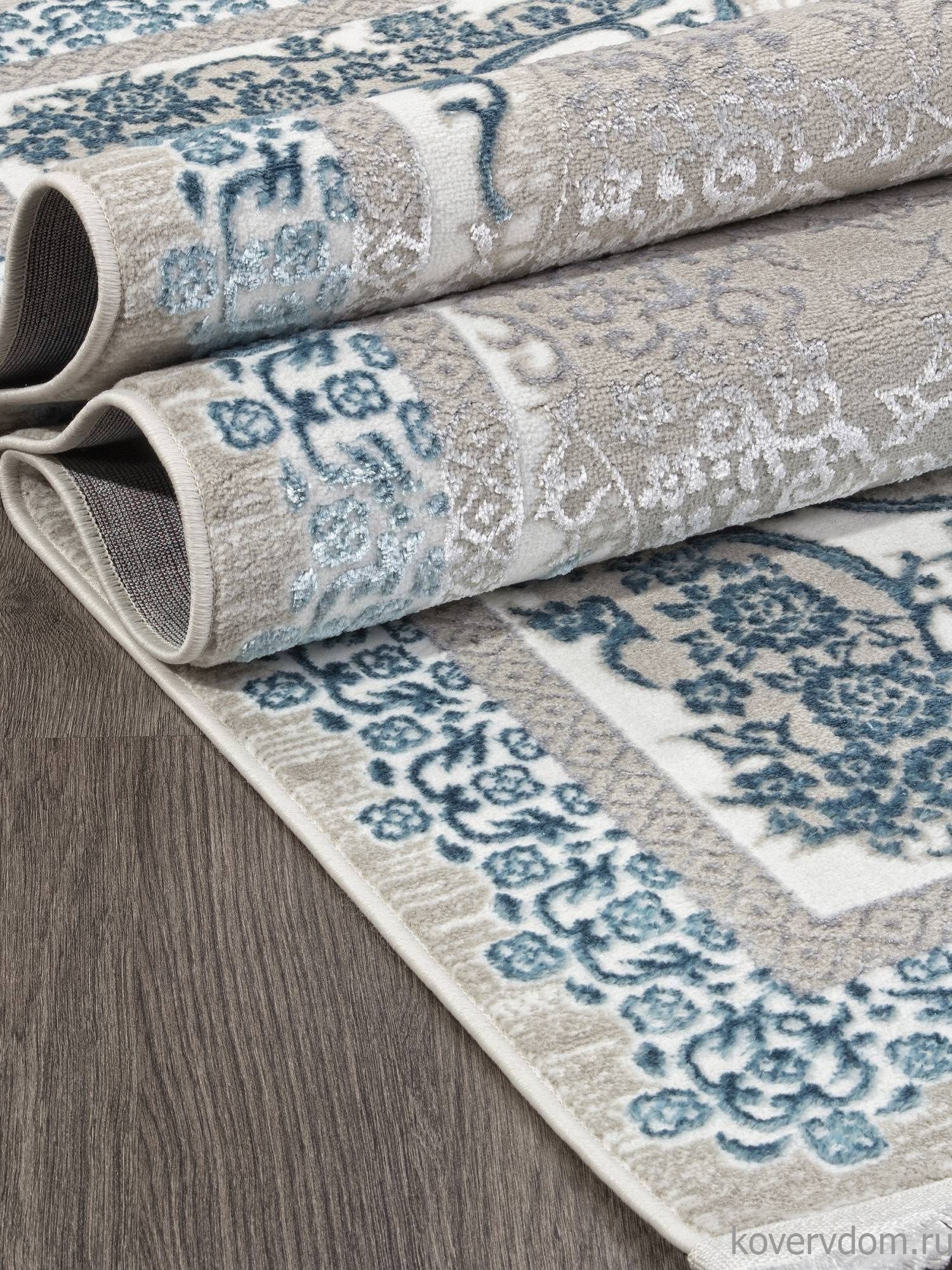 Ковер ALFANI Q010A BLUE FDY / CREAM SHRINK Ковер ALFANI Q010A BLUE FDY / CREAM SHRINK