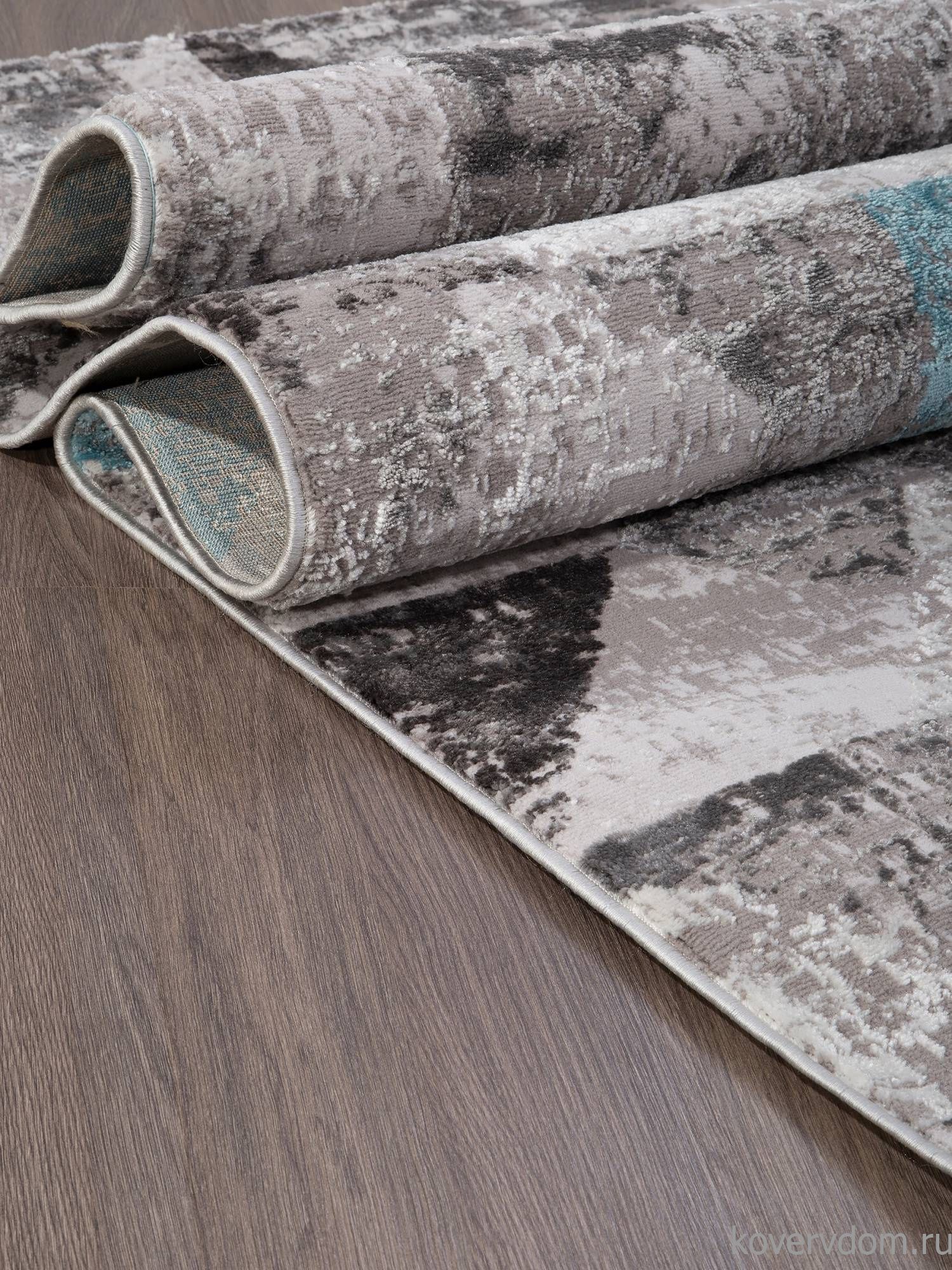 Ковер TEMPO 01459A C.POLY GREY / L.BLUE