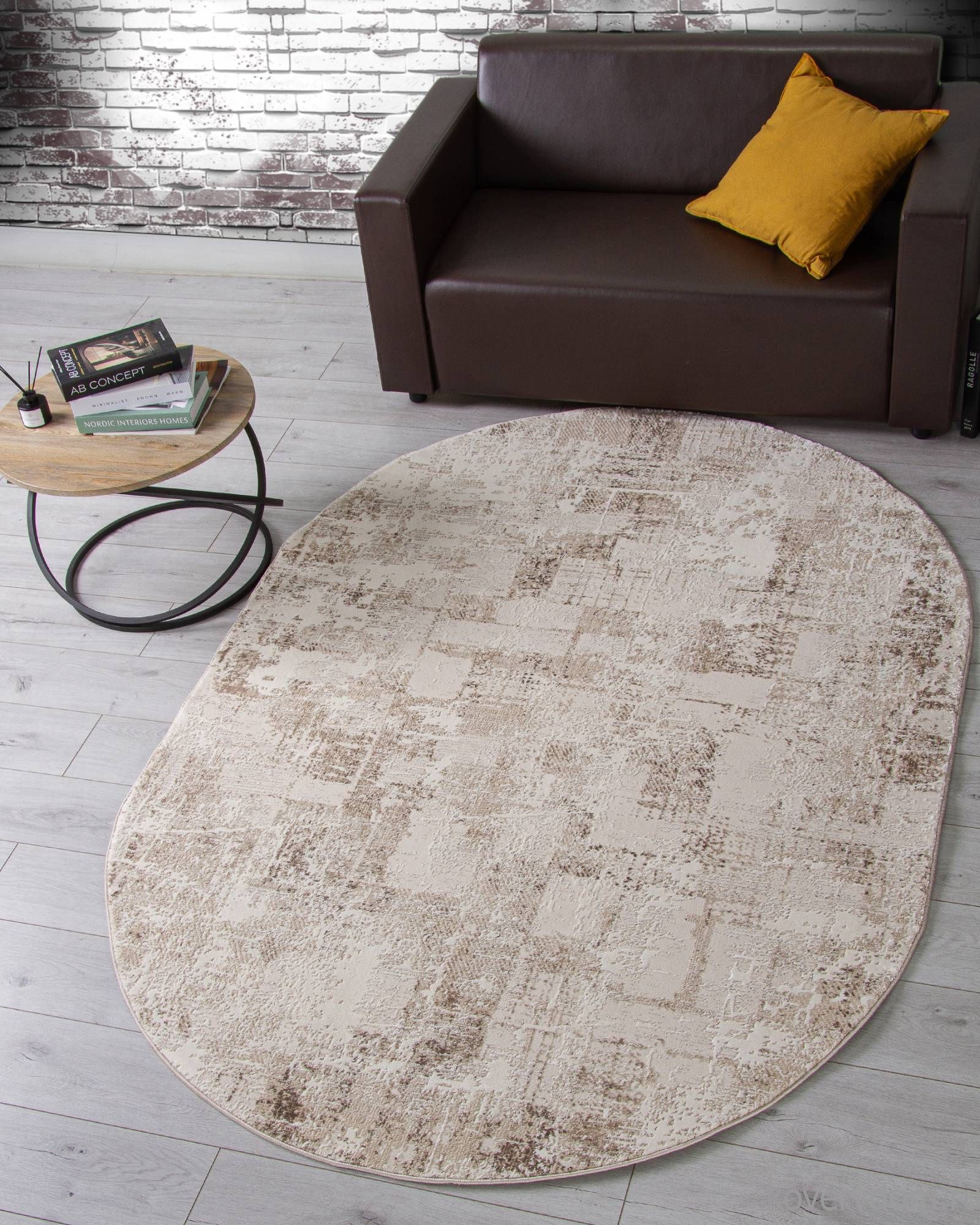 Ковер ARMINA 04091A BROWN / BROWN Овал Ковер ARMINA 04091A BROWN / BROWN Овал