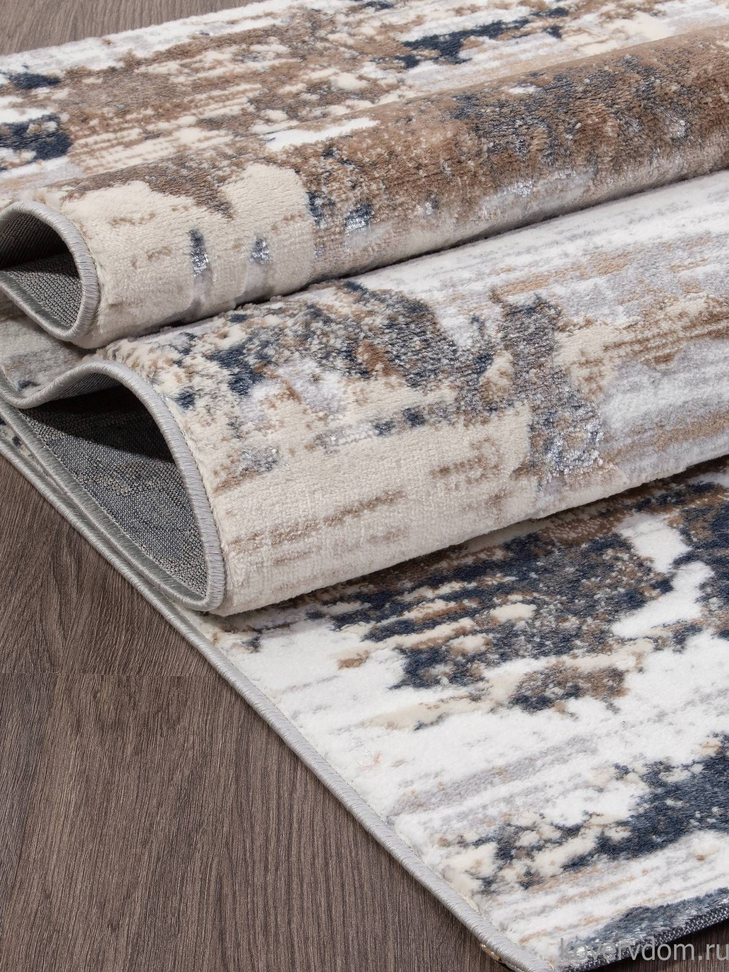 Ковер PERU D062A CREAM SHIRINK / BLUE FDY