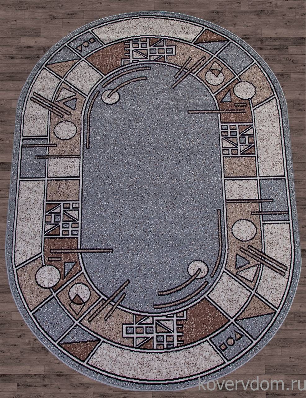 Ковер SIERRA ALBINA 3 BLUE-BROWN Овал