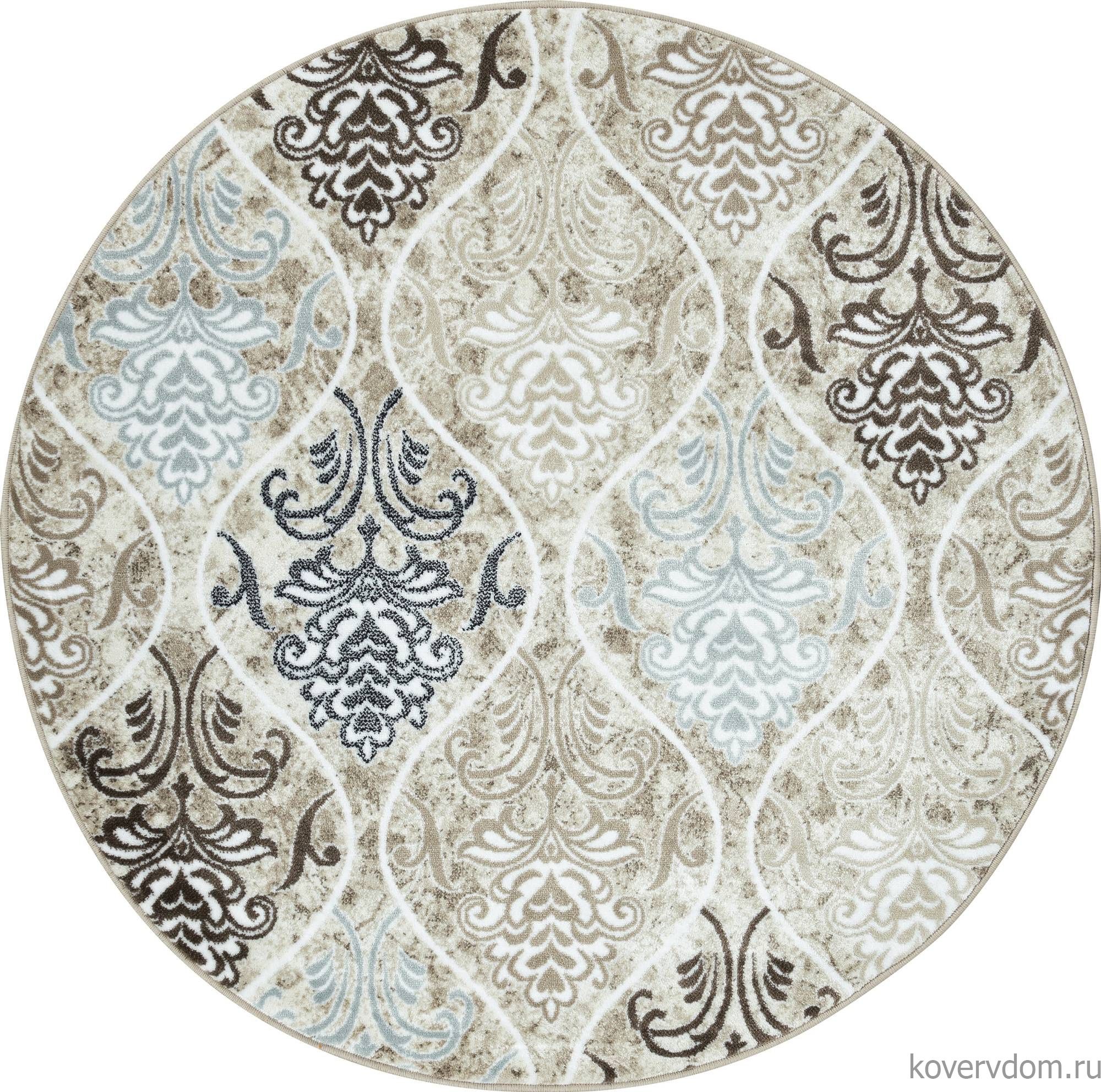 Ковер LUXE L013 CREAM-BROWN Круг