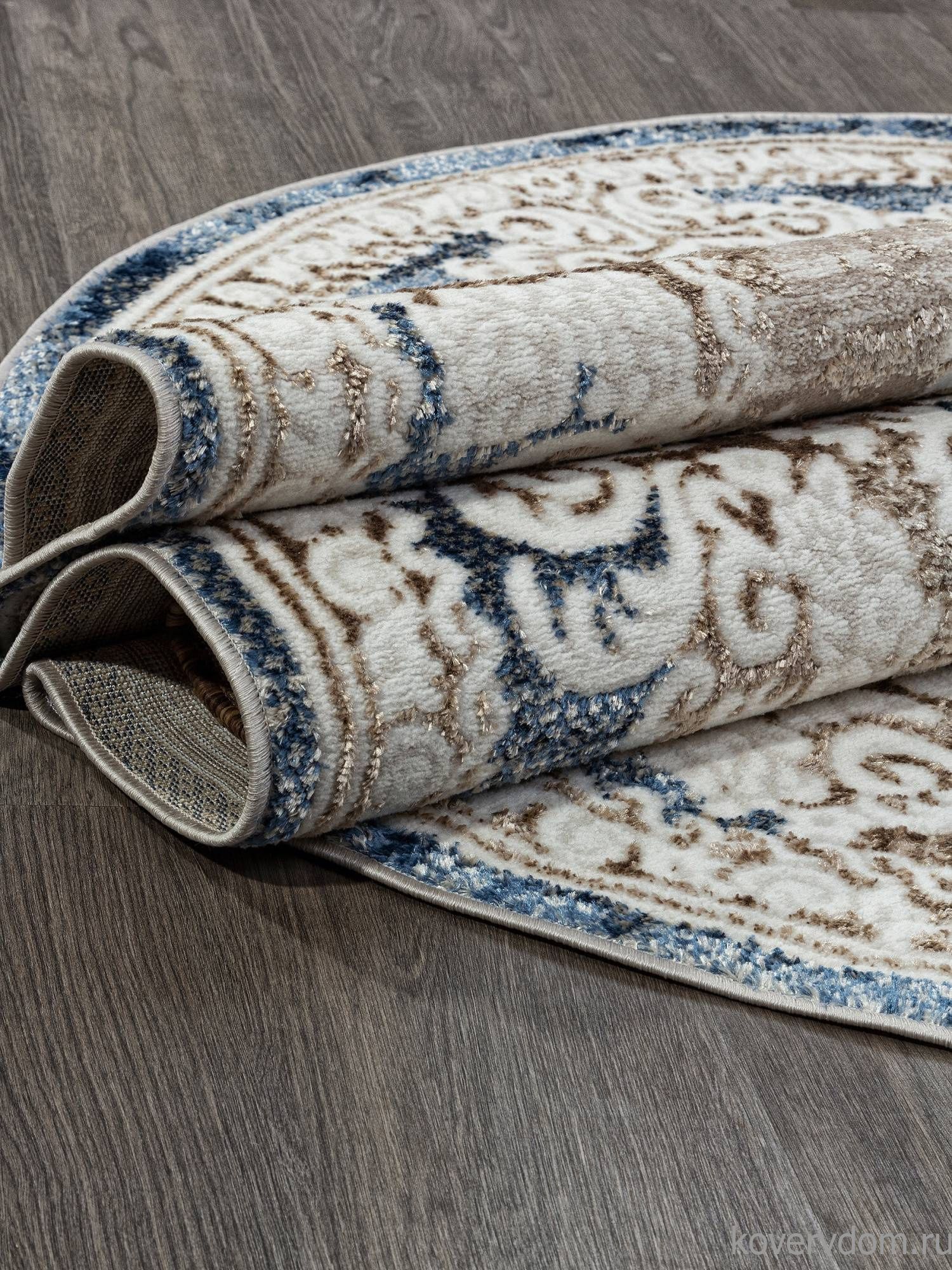 Ковер ANTEP O1701 630 CREAM / BLUE Овал Ковер ANTEP O1701 630 CREAM / BLUE Овал