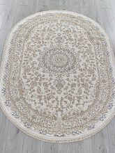 Ковер MOSSO 27239A CREAM / NAVY Овал