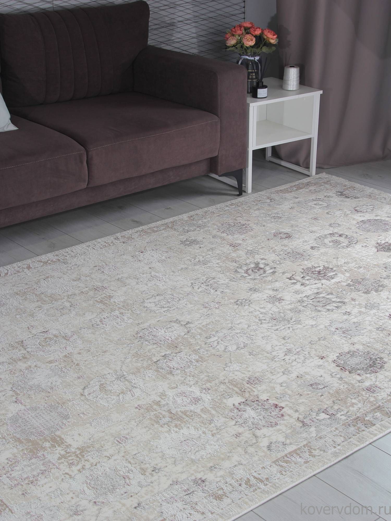 Ковер LILY 9312A S.WHITE / P.LILAC