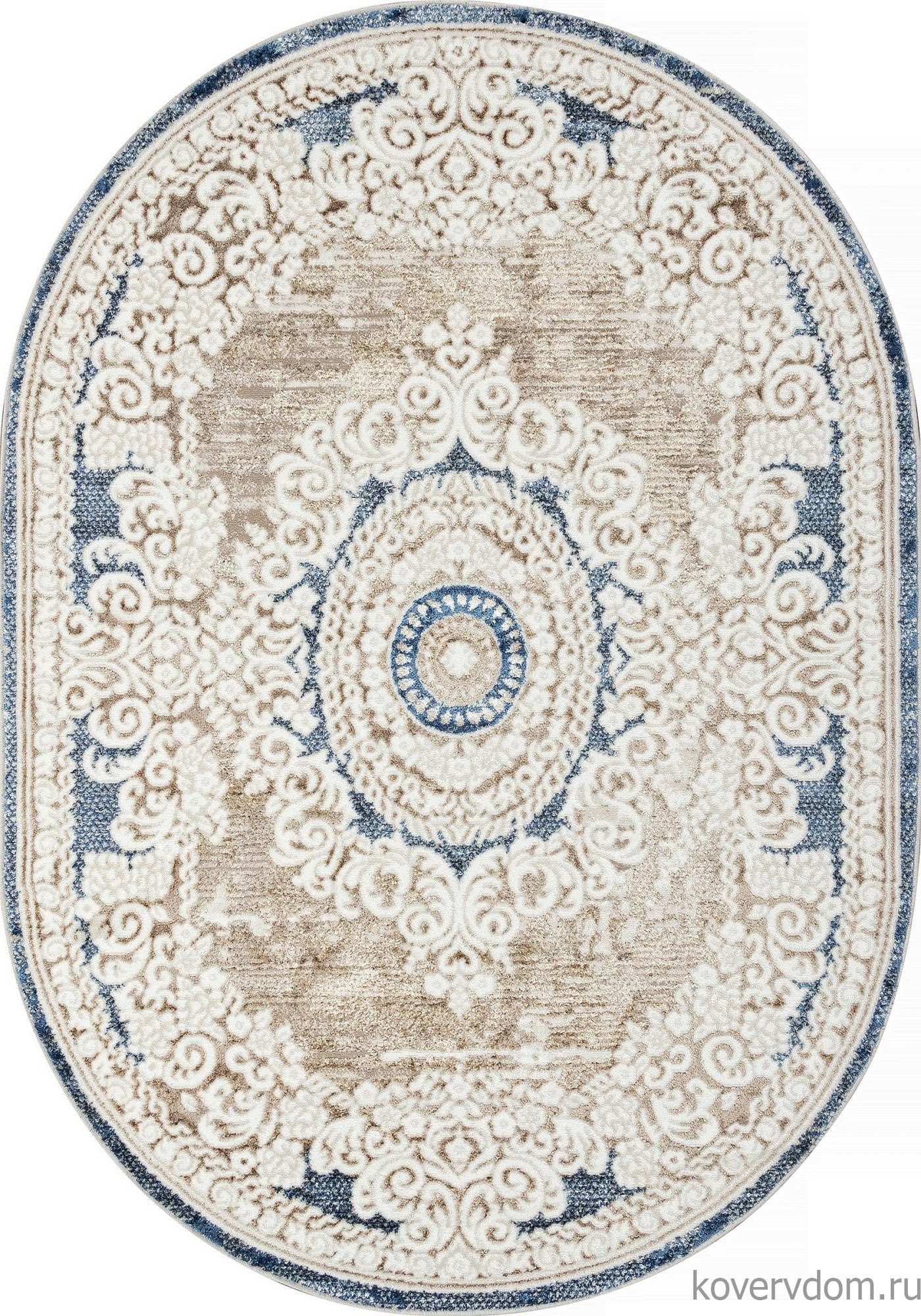 Ковер ANTEP O1701 630 CREAM / BLUE Овал Ковер ANTEP O1701 630 CREAM / BLUE Овал