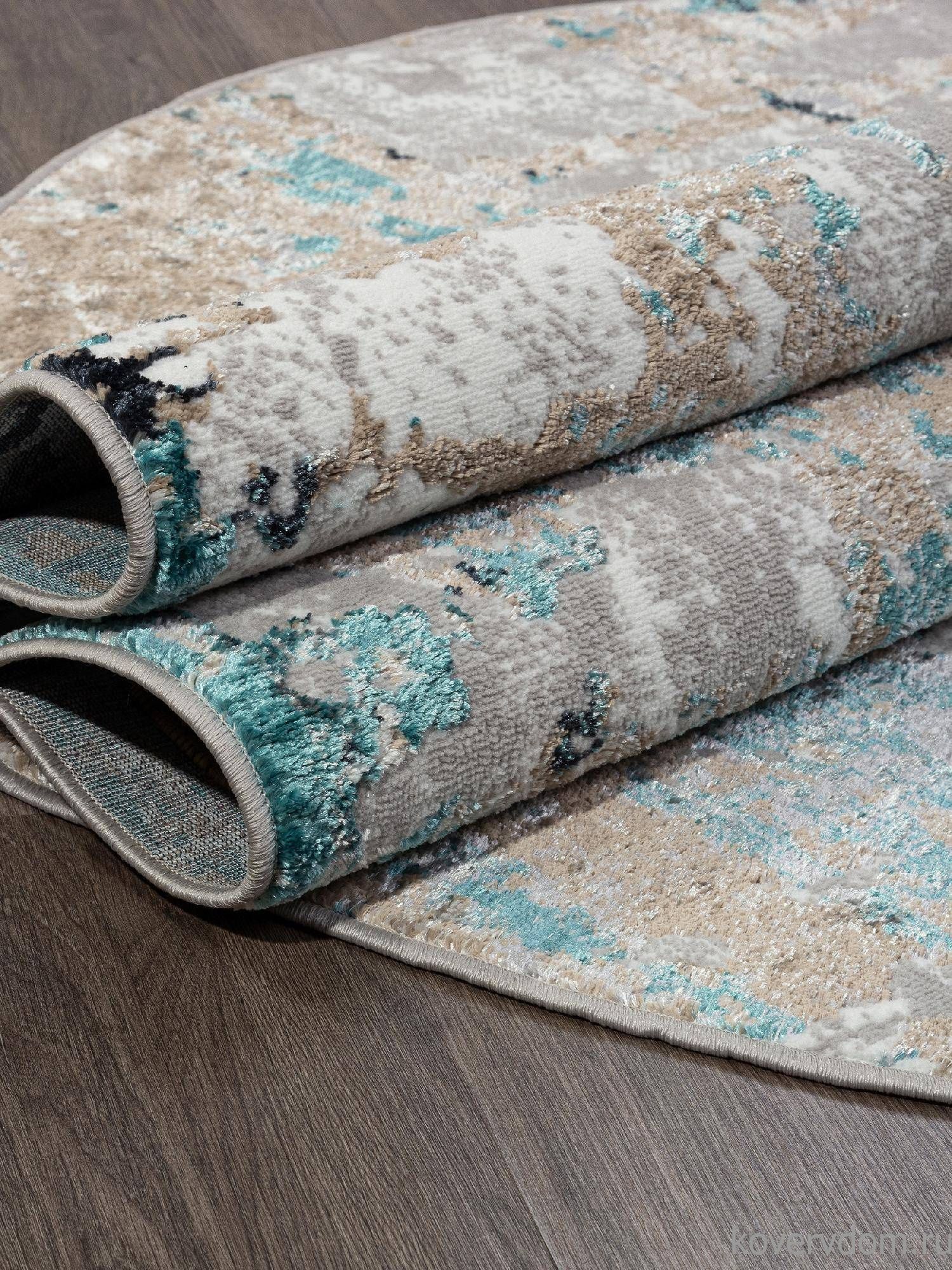 Ковер PARADIZE-A 01632A GREY / TURQUOISE Овал Ковер PARADIZE-A 01632A GREY / TURQUOISE Овал