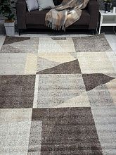 Ковер в гостиную коричневый PRAGA 06052A BROWN / TOZ GRI